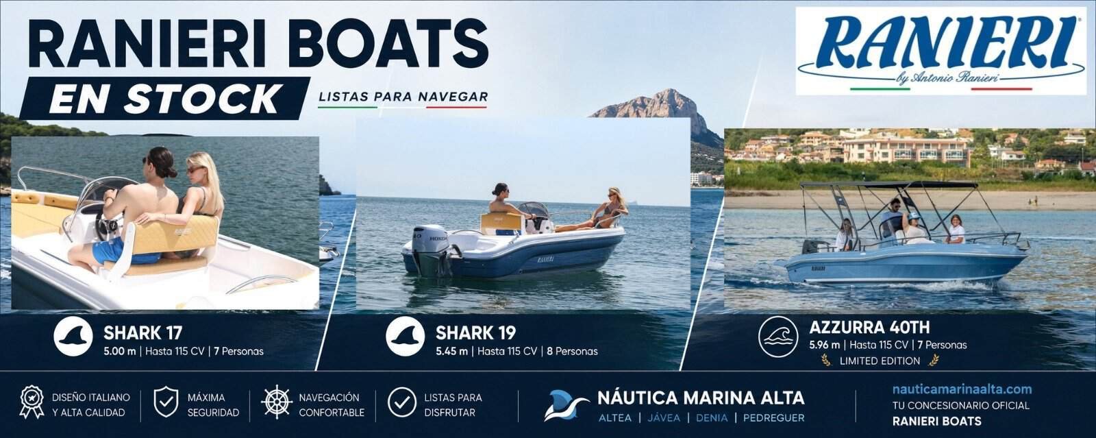 Ranieri boats in stock Ranieri barcos España